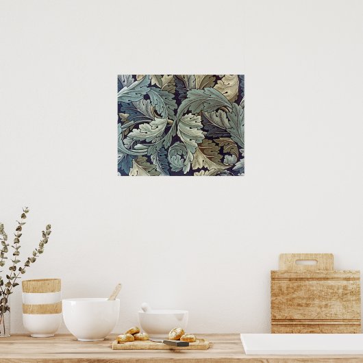 Poster William Morris Acanthus Feuilles (Cuisine)