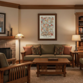 Poster William Morris Acanthus Mission Style 