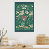 Poster William Morris 'Bird and Anemone Chintz' (Cuisine)
