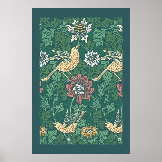 Poster William Morris 'Bird and Anemone Chintz' (Devant)