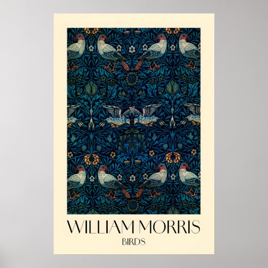 Poster William Morris Birds Pattern  Matte Art Print (Devant)