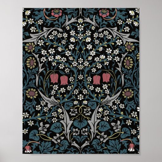 Poster William Morris Blackthorn Floral Art Nouveau (Devant)