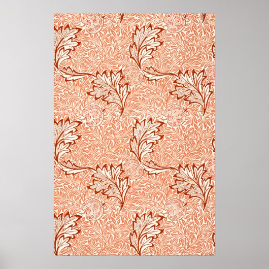 Poster William Morris Botanical Apple Design (Devant)