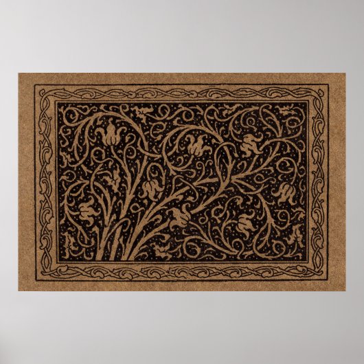 Poster William Morris Campion Cuir Damassé (Devant)