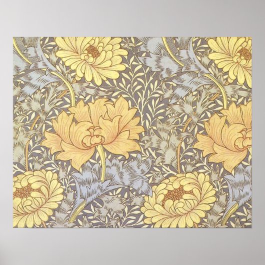 Poster William Morris Chrysanthemum Jolie Fleur (Devant)