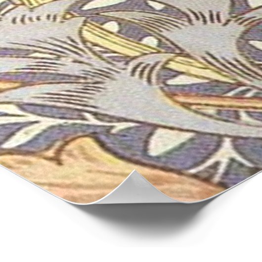 Poster William Morris Chrysanthemum Jolie Fleur (Coin)