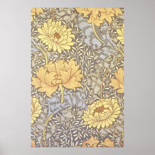 Poster William Morris Chrysanthemum Jolie Fleur (Devant)