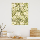 Poster William Morris Chrysanthemum Motif floral (Cuisine)