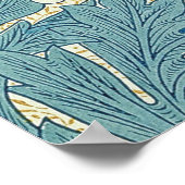 Poster William Morris Classique Tulipe Bleu Floral (Coin)