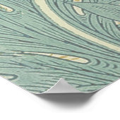 Poster William Morris Classique Tulipe Bleu Floral (Coin)