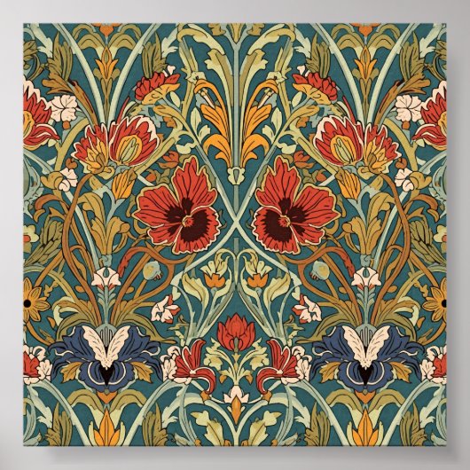 Poster William Morris Compton Floral Art (Devant)