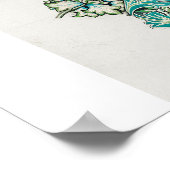 POSTER : WILLIAM MORRIS : COULEUR D'EAU ANEMONE (Coin)