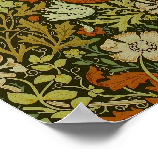 Poster William Morris - Design textile Cray (Coin)