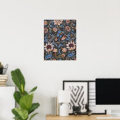 Poster William Morris Evenlode Textile Art Floral (Bureau à domicile)