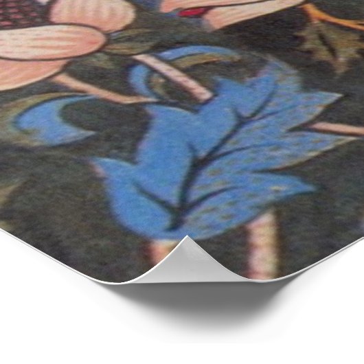 Poster William Morris Evenlode Textile Floral Art (Coin)