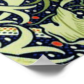 Poster William Morris Fleur d'antiquité aux algues marine (Coin)