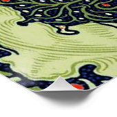 Poster William Morris Fleur d'antiquité aux algues marine (Coin)