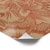 Poster William Morris Fleur de pavot rose Floral (Coin)