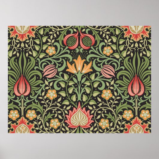 Poster William Morris Floral Antique Persan (Devant)