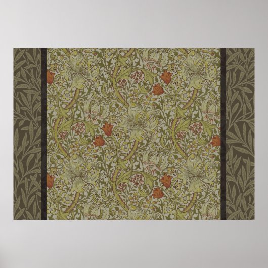 Poster William Morris Floral Lys willow art design (Devant)