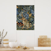 Poster William Morris Forest Rabbit Floral Art (Cuisine)