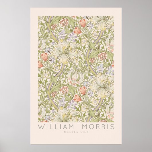 Poster William Morris Golden Lily Wall Art Imprimer (Devant)