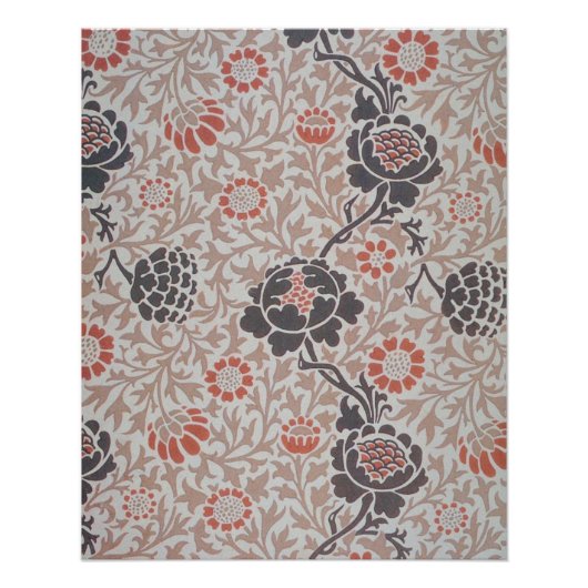 Poster William Morris Grafton Botanic Art Design (Devant)