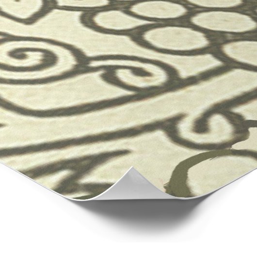 Poster William Morris Grapevine Papier peint vert (Coin)