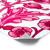 Poster William Morris Hyacinth Imprimer, Bourgogne et ros (Coin)