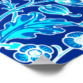 Poster William Morris Hyacinth Imprimer, Navy et Cobalt B (Coin)