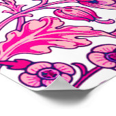 Poster William Morris Hyacinth Imprimer, rose Fuchsia (Coin)