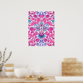 Poster William Morris Hyacinth Imprimer, rose Fuchsia (Cuisine)