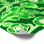 Poster William Morris Hyacinth Print Lime & Emerald Green (Coin)