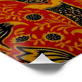 Poster William Morris Inde Floral rouge (Coin)