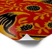 Poster William Morris Inde Floral rouge (Coin)