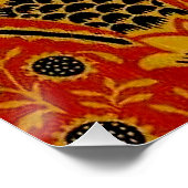 Poster William Morris Inde Floral rouge (Coin)