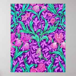 Poster William Morris Irises, Améthyste Violet