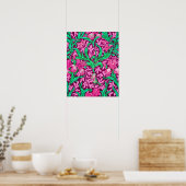 Poster William Morris Irises, Fuchsia Pink and Wine (Cuisine)