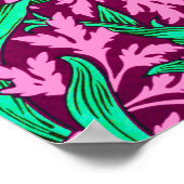 Poster William Morris Irises, Fuchsia Pink and Wine (Coin)