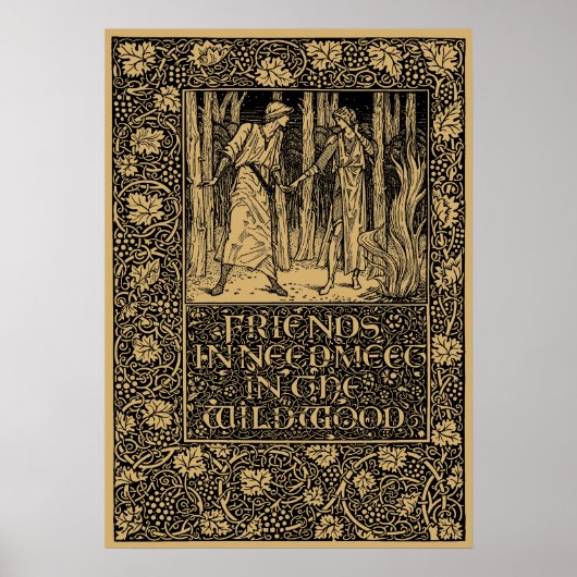 Poster William Morris Kelmscott Press page 1896 (Devant)