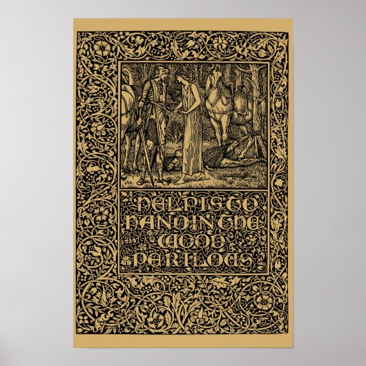 Poster William Morris Kelmscott Press page 1896 (Devant)