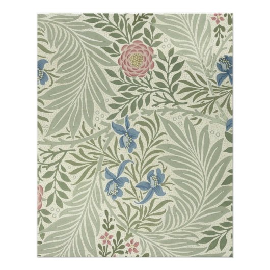 Poster William Morris Larkspur Fond d'écran floral (Devant)