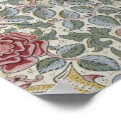 Poster William Morris - Le Motif Rose (Coin)