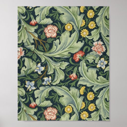 Poster William Morris Leicester Motif (Devant)