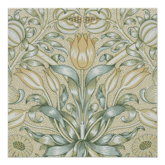 Poster William Morris Lily et de la grenade classique (Devant)