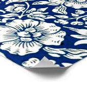 Poster William Morris - Mallow bleu (Coin)