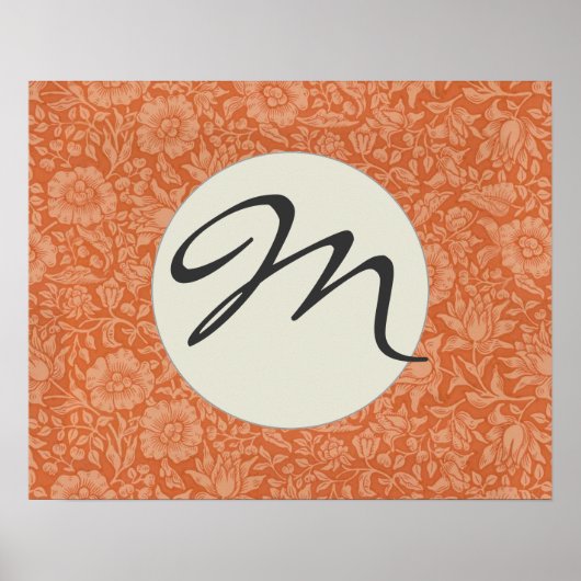 Poster William Morris Mallow Fond d'écran floral (Devant)