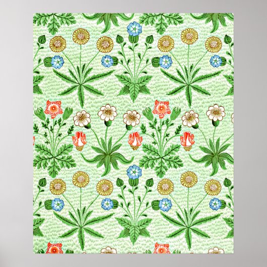 Poster William Morris motif, Daisy (Devant)
