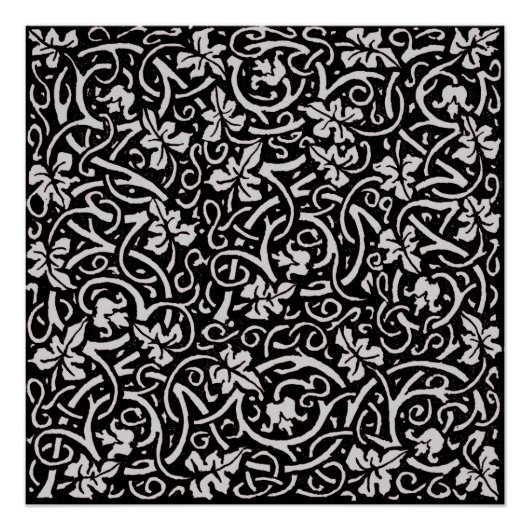 Poster William Morris Motif de la feuille de vigne (Devant)