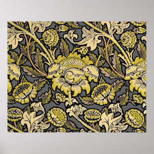 Poster William Morris Papier peint floral Wey 